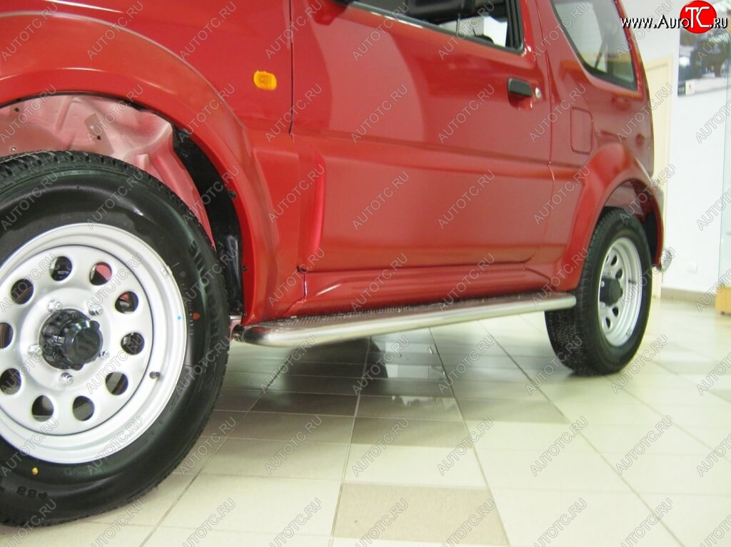 22 999 р. Широкая защита порогов с трубой диаметром 42 мм SLITKOFF v2  Suzuki Jimny  JB23/JB43 (2002-2012) 1-ый рестайлинг  с доставкой в г. Майкоп
