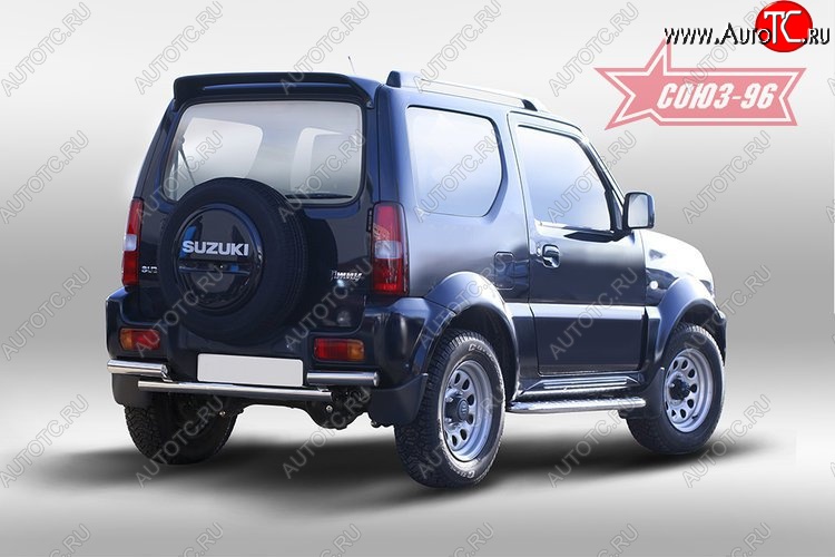 8 819 р. Защита заднего бампера из трёх труб (d60) Souz-96 Suzuki Jimny JB23/JB43 2-ой рестайлинг (2012-2018)  с доставкой в г. Майкоп