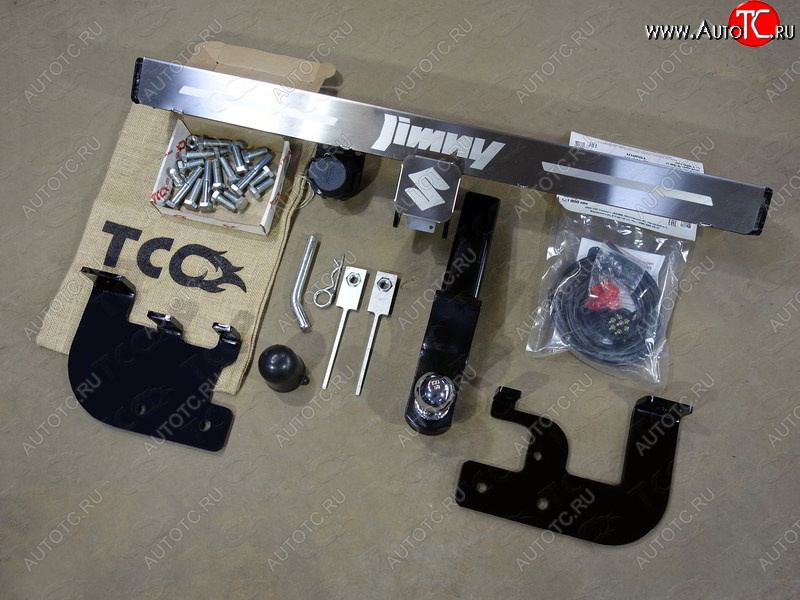 20 749 р. Фаркоп (тягово-сцепное устройство) TCC (с надписью)  Suzuki Jimny  JB23/JB43 (2012-2018) 2-ой рестайлинг (Оцинкованный, шар E - нержавейка)  с доставкой в г. Майкоп