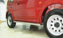 24 649 р. Широкая защита порогов (рестайлинг) SLITKOFF Suzuki Jimny JB23/JB43 дорестайлинг (1998-2001)  с доставкой в г. Майкоп. Увеличить фотографию 2