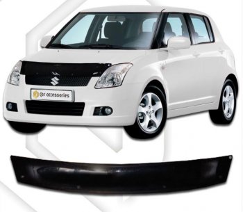 Дефлектор капота CA-Plastic Suzuki Swift ZC дорестайлинг, хэтчбэк 5 дв. (2003-2008)