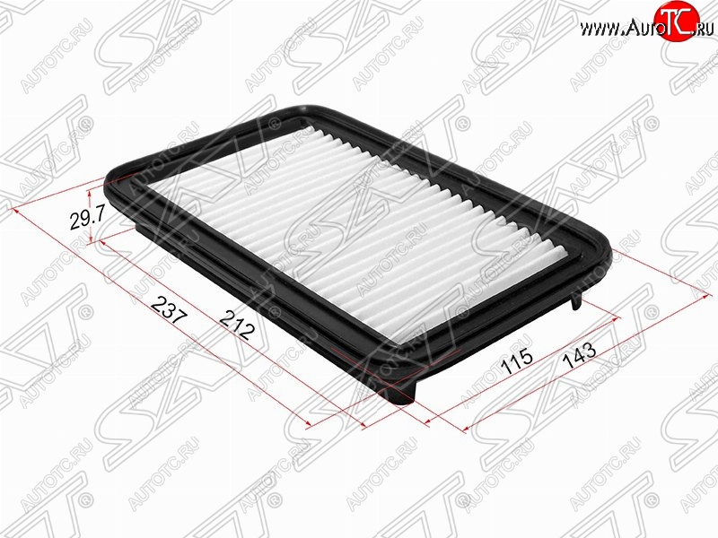 241 р. Фильтр воздушный двигателя SAT (237х143х29.7 mm)  Suzuki Swift  ZC (2003-2008) дорестайлинг, хэтчбэк 5 дв.  с доставкой в г. Майкоп