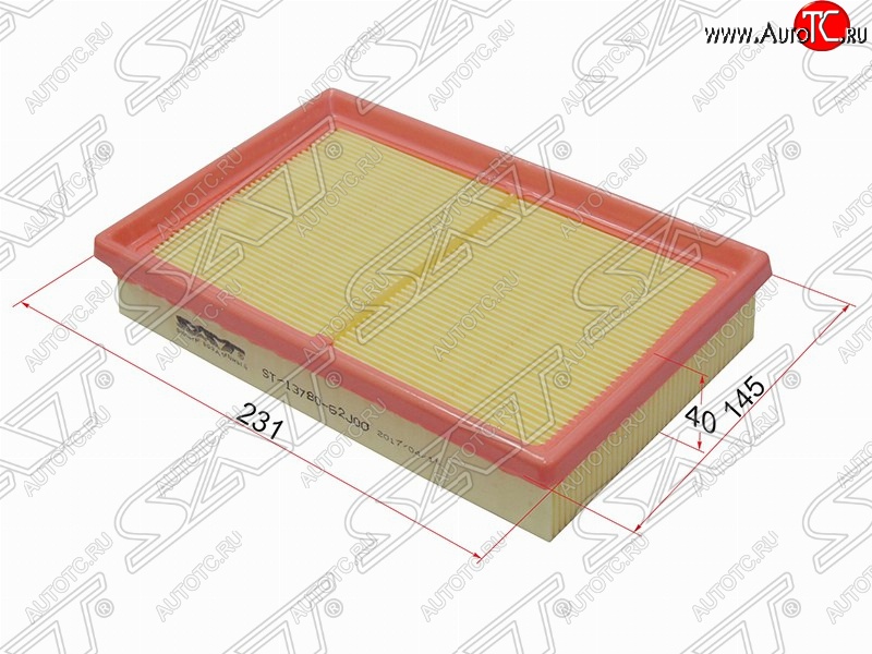 235 р. Фильтр воздушный двигателя (M15, 16) SAT (231x145x40 mm)  Suzuki Swift  ZC (2003-2008) дорестайлинг, хэтчбэк 5 дв.  с доставкой в г. Майкоп