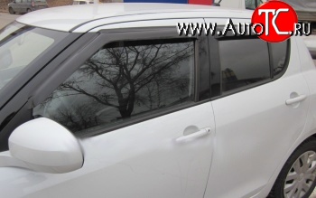 3 989 р. Дефлекторы окон (ветровики) Novline 4 шт. Suzuki Swift ZC72S дорестайлинг, хэтчбэк 5 дв. (2010-2013)  с доставкой в г. Майкоп