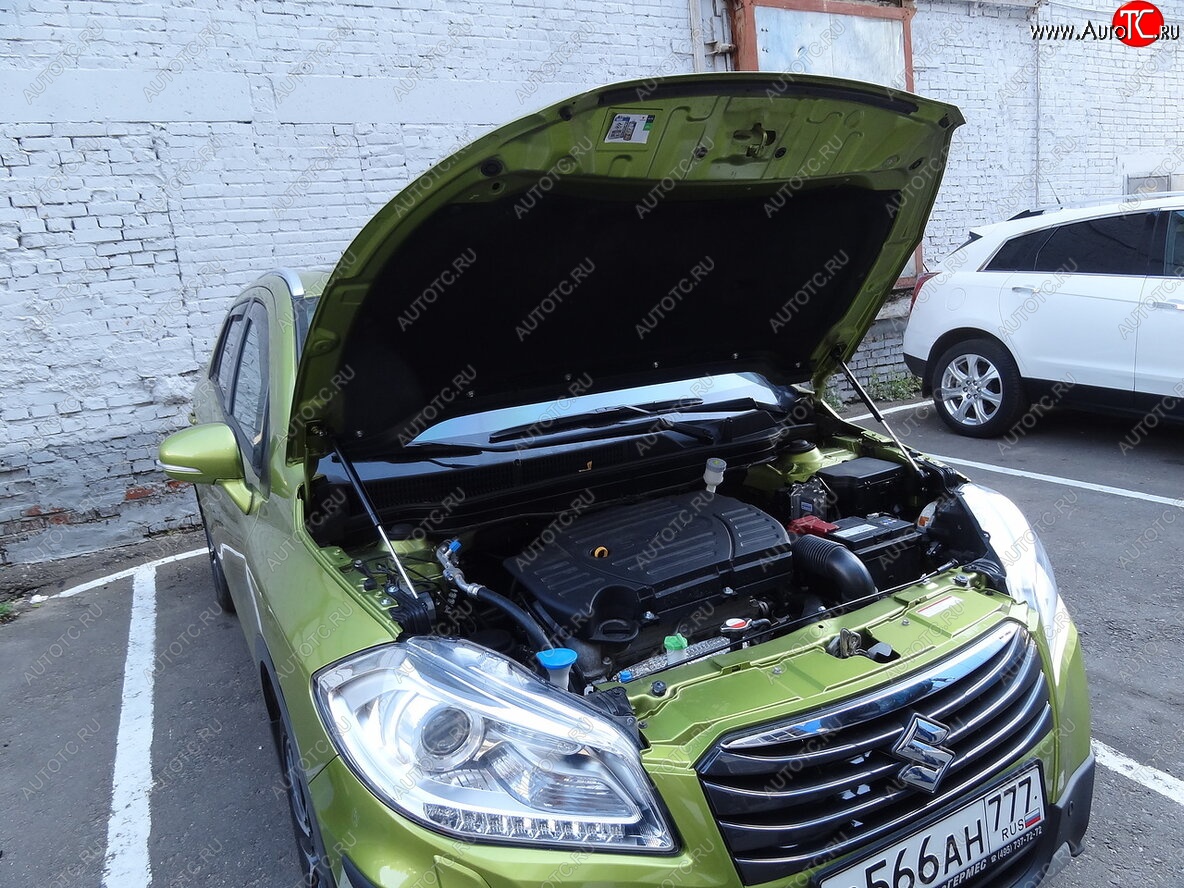 2 049 р. Упоры капота Russtal Suzuki SX4 JYB, JYA хэтчбэк дорестайлинг (2013-2016)  с доставкой в г. Майкоп