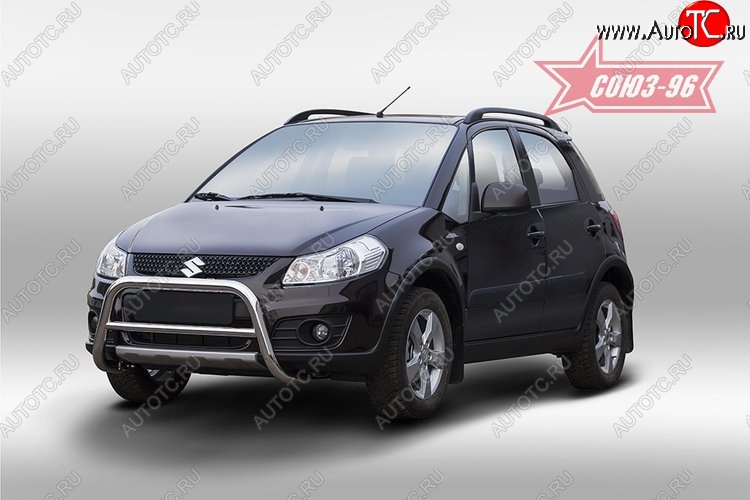 9 809 р. Защита переднего бампера Souz-96 (d60) Suzuki SX4 JYB, JYA хэтчбэк дорестайлинг (2013-2016)  с доставкой в г. Майкоп