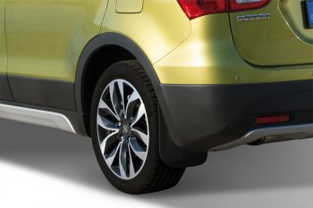 2 699 р. Брызговики Frosch (optimum) Suzuki SX4 JYB, JYA хэтчбэк дорестайлинг (2013-2016) (Задние)  с доставкой в г. Майкоп. Увеличить фотографию 2