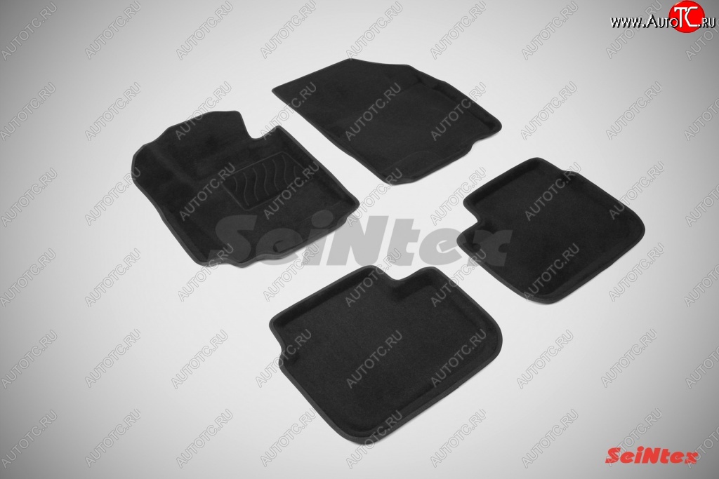 5 449 р. Износостойкие коврики в салон 3D SUZUKI SX4 черные (компл) Suzuki SX4 GYA,GYB  рестайлинг, хэтчбэк (2010-2016)  с доставкой в г. Майкоп