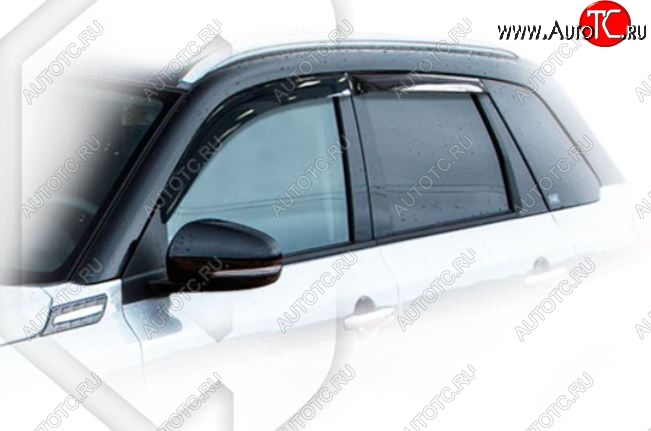 1 999 р. Дефлектора окон CA-Plastic Suzuki Vitara LY дорестайлинг (2015-2019) (Classic полупрозрачный, Без хром.молдинга)  с доставкой в г. Майкоп