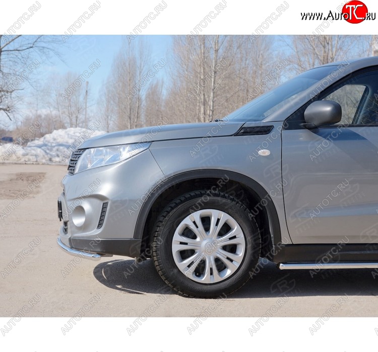14 799 р. Одинарная защита переднего бампера диаметром 42 мм SLITKOFF Suzuki Vitara LY дорестайлинг (2015-2019)  с доставкой в г. Майкоп