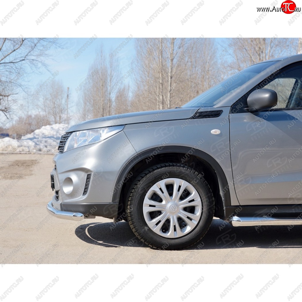 15 499 р. Одинарная защита переднего бампера диаметром 63 мм SLITKOFF Suzuki Vitara LY дорестайлинг (2015-2019)  с доставкой в г. Майкоп