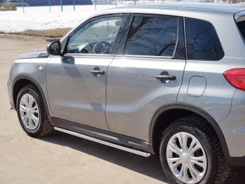 17 299 р. Защита порогов SLITKOFF из круглой трубы диаметром 42 мм v3  Suzuki Vitara  LY (2015-2025) дорестайлинг, рестайлинг  с доставкой в г. Майкоп. Увеличить фотографию 3