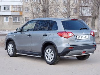 12 999 р. Защита заднего бампера (Ø42 мм, нержавейка) SLITKOFF Suzuki Vitara LY дорестайлинг (2015-2019)  с доставкой в г. Майкоп. Увеличить фотографию 3