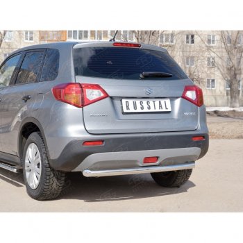 15 249 р. Одинарная защита заднего бампера из трубы диаметром 63 мм SLITKOFF Suzuki Vitara LY дорестайлинг (2015-2019)  с доставкой в г. Майкоп. Увеличить фотографию 2