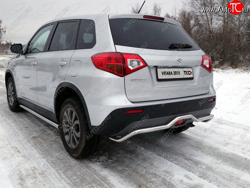 18 999 р. Защита заднего бампера ТСС (нержавейка d 42,4 мм) Suzuki Vitara LY дорестайлинг (2015-2019)  с доставкой в г. Майкоп
