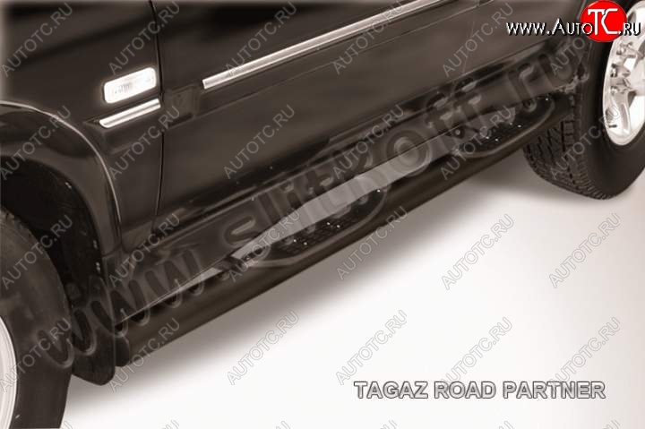 12 399 р. Защита порогов Slitkoff  ТАГАЗ Road Partner (2007-2011) (Цвет: серебристый)  с доставкой в г. Майкоп