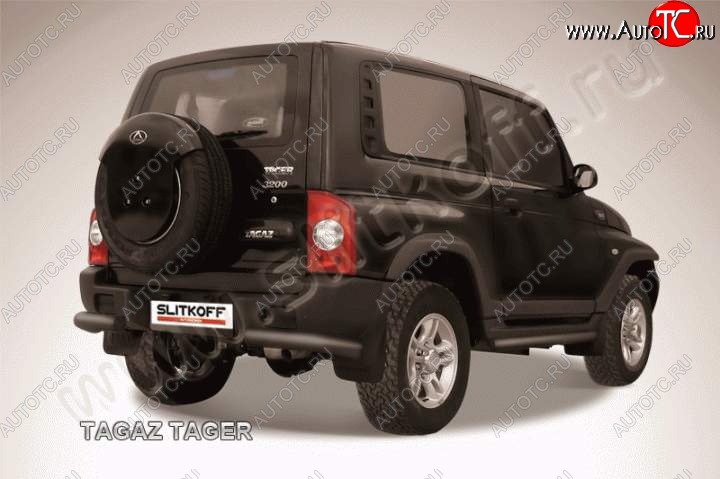 6 399 р. Уголки d76  ТАГАЗ Tager  3d (2008-2012) (Цвет: серебристый)  с доставкой в г. Майкоп