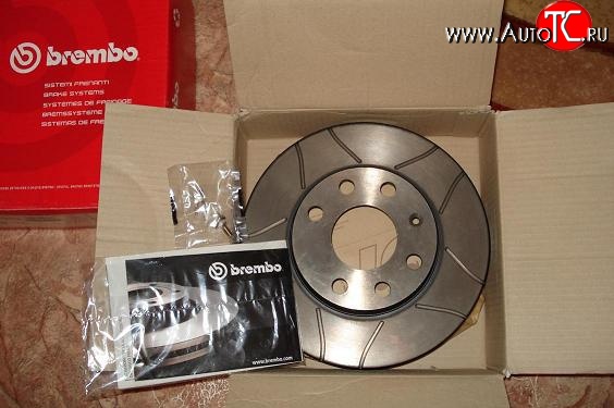 6 199 р. Передний тормозной диск Brembo Max 14 с вентиляцией и проточками Лада 2109 (1987-2004)  с доставкой в г. Майкоп