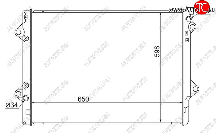 8 799 р. Радиатор двигателя SAT Toyota Land Cruiser Prado J120 (2002-2009)  с доставкой в г. Майкоп