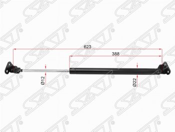 Левый упор крышки багажника (газовый) SAT Toyota 4Runner N180 рестайлинг (2000-2002)