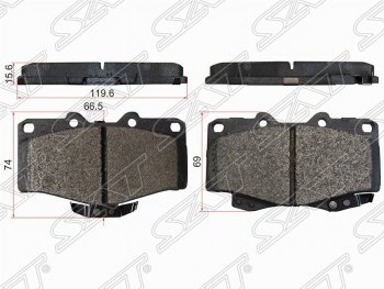 Колодки тормозные (передние) SAT Toyota 4Runner N180 рестайлинг (2000-2002)