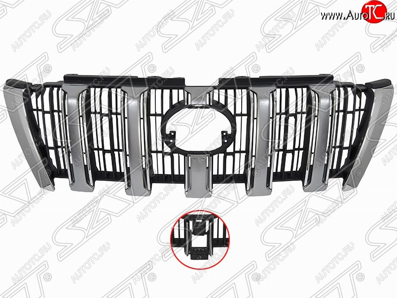9 349 р. Решётка радиатора (под камеру) SAT Toyota Land Cruiser Prado J150 1-ый рестайлинг (2013-2017)  с доставкой в г. Майкоп