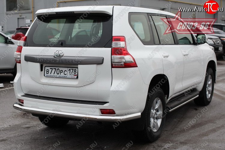 21 464 р. Защита заднего бампера Souz-96 (d76) Toyota Land Cruiser Prado J150 1-ый рестайлинг (2013-2017)  с доставкой в г. Майкоп
