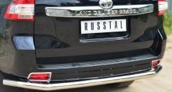 17 999 р. Одинарная защита заднего бампера из трубы диаметром 63 мм SLITKOFF Toyota Land Cruiser Prado J150 1-ый рестайлинг (2013-2017)  с доставкой в г. Майкоп. Увеличить фотографию 2