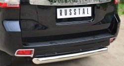 16 649 р. Защита заднего бампера (Ø76 мм, нержавейка) SLITKOFF Toyota Land Cruiser Prado J150 1-ый рестайлинг (2013-2017)  с доставкой в г. Майкоп. Увеличить фотографию 2