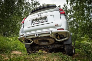 54 829 р. Бампер задний силовой РИФ Toyota Land Cruiser Prado J150 1-ый рестайлинг (2013-2017) (С квадратом под фаркоп)  с доставкой в г. Майкоп. Увеличить фотографию 7