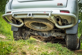 54 829 р. Бампер задний силовой РИФ Toyota Land Cruiser Prado J150 1-ый рестайлинг (2013-2017) (С квадратом под фаркоп)  с доставкой в г. Майкоп. Увеличить фотографию 8