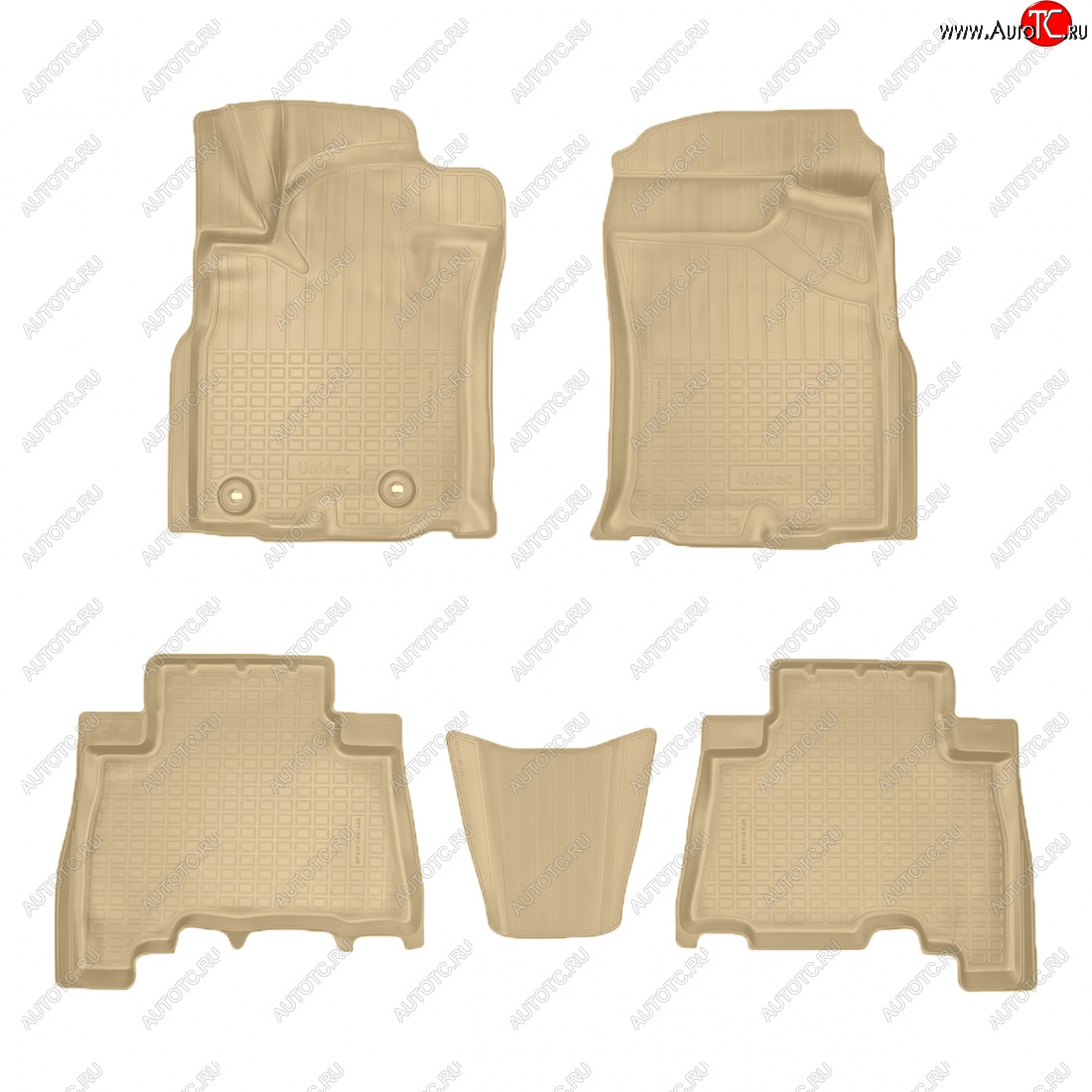 4 099 р. Коврики салона Norplast Unidec  Toyota Land Cruiser Prado  J150 (2013-2020) 1-ый рестайлинг, 2-ой рестайлинг (бежевые)  с доставкой в г. Майкоп