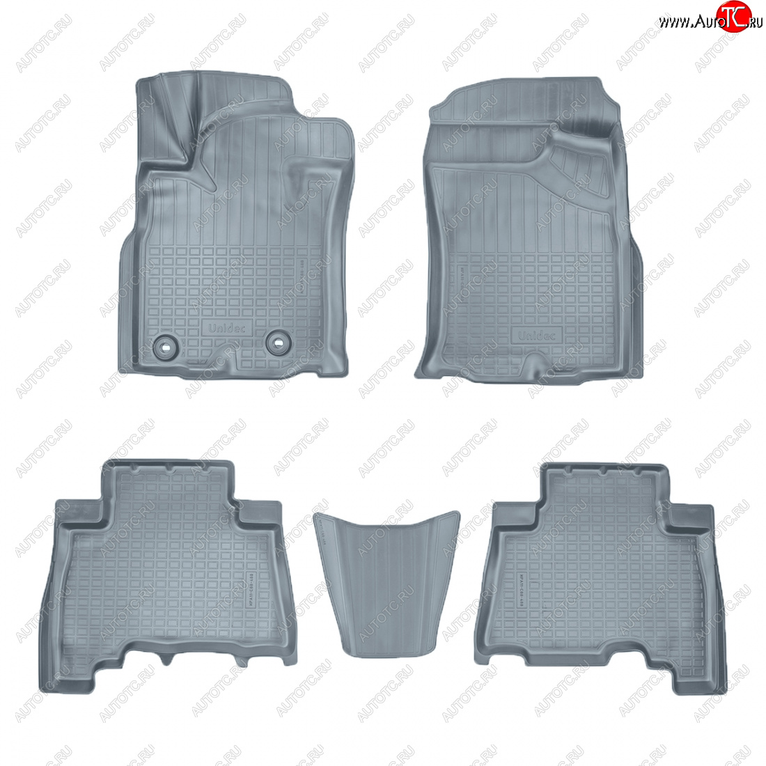 4 099 р. Коврики салона Norplast Unidec (5 мест)  Toyota Land Cruiser Prado  J150 (2013-2020) 1-ый рестайлинг, 2-ой рестайлинг (серые)  с доставкой в г. Майкоп