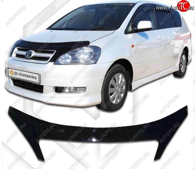2 399 р. Дефлектор капота CA-Plastiс exclusive  Toyota Picnic  XM20 (2001-2003) дорестайлинг (Classic черный, Без надписи)  с доставкой в г. Майкоп