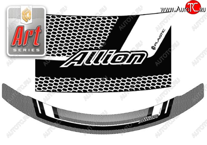 2 199 р. Дефлектор капота CA-Plastiс  Toyota Allion  T260 (2007-2016) седан дорестайлинг, седан 1-ый рестайлинг (Серия Art графит)  с доставкой в г. Майкоп