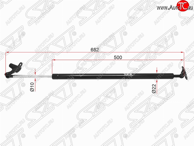 1 259 р. Правый упор крышки багажника (газовый) SAT Toyota Alphard H10 рестайлинг (2005-2008)  с доставкой в г. Майкоп