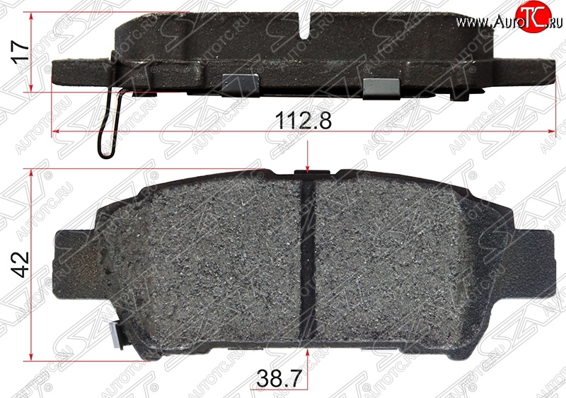 669 р. Колодки тормозные SAT (задние) Toyota Estima AHR10,XR30, XR40 (2000-2006)  с доставкой в г. Майкоп