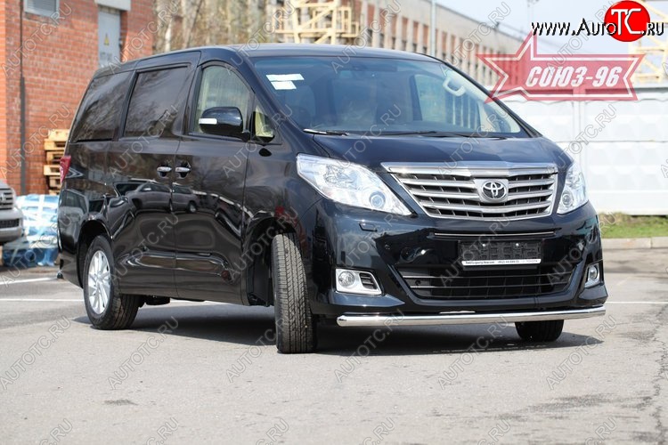14 084 р. Защита переднего бампера одинарная Souz-96 (d60). Toyota Alphard H20 рестайлинг (2011-2015)  с доставкой в г. Майкоп