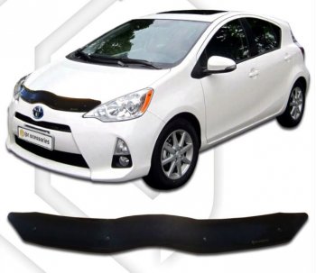 Дефлектор капота CA-Plastiс Toyota Aqua  P10 (2011-2017) дорестайлинг, 1-ый рестайлинг