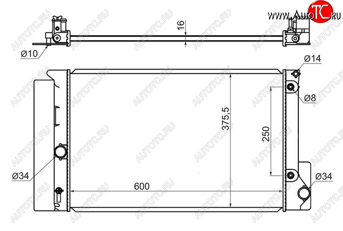 4 699 р. Радиатор двигателя SAT Toyota Auris E180 хэтчбэк 5 дв. дорестайлинг (2012-2016)  с доставкой в г. Майкоп