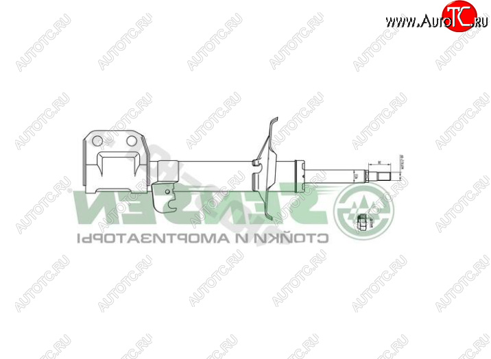 4 399 р. Правый амортизатор передний SENSEN Toyota Avensis T250 универсал дорестайлинг (2003-2006)  с доставкой в г. Майкоп