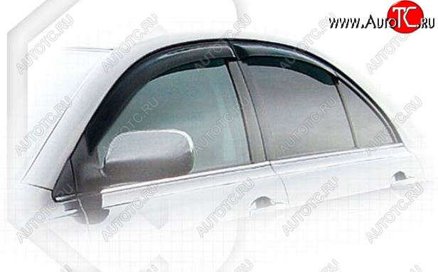 1 999 р. Дефлектора окон CA-Plastic Toyota Avensis T250 универсал дорестайлинг (2003-2006) (Classic полупрозрачный, Без хром.молдинга, Крепление только на скотч)  с доставкой в г. Майкоп