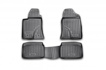 Коврики в салон Element 4 шт. (полиуретан) Toyota Avensis T250 универсал дорестайлинг (2003-2006) (Черные)