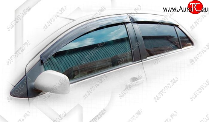 2 099 р. Дефлектора окон (NCP96, KSP92, SCP92) CA-Plastiс Toyota Belta/Yaris XP90 седан (2005-2012) (Classic полупрозрачный)  с доставкой в г. Майкоп