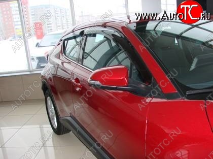3 199 р. Дефлекторы окон (ветровики) SIM Toyota C-HR NGX10, ZGX10 дорестайлинг (2016-2019)  с доставкой в г. Майкоп