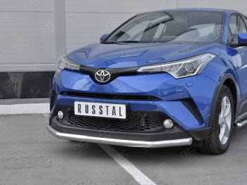 15 399 р. Защита переднего бампера (Ø63 мм, нержавейка) SLITKOFF Toyota C-HR NGX10, ZGX10 дорестайлинг (2016-2019)  с доставкой в г. Майкоп. Увеличить фотографию 4