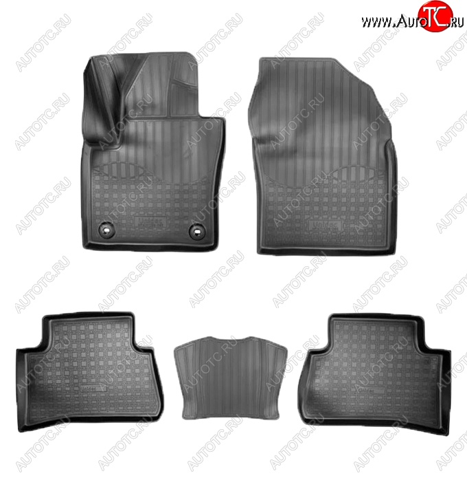 2 399 р. Коврики салонные Noplast (3D)  Toyota C-HR  NGX10, ZGX10 (2016-2025) дорестайлинг, рестайлинг (Черные)  с доставкой в г. Майкоп