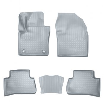 Коврики салонные Noplast (3D) Toyota C-HR  NGX10, ZGX10 (2016-2025) дорестайлинг, рестайлинг (Серые)