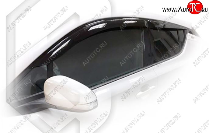 1 999 р. Дефлектора окон CA-Plastic Toyota C-HR NGX10, ZGX10 рестайлинг (2019-2025) (Classic полупрозрачный, Без хром.молдинга)  с доставкой в г. Майкоп