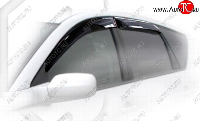 1 999 р. Дефлектора окон CA-Plastic Toyota Caldina T240 универсал дорестайлинг (2002-2004) (Classic полупрозрачный, Без хром.молдинга, Крепление только на скотч)  с доставкой в г. Майкоп